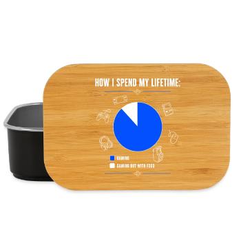 Gaming How I Spend My Time - Gift Idea - Lunch Box - black - Front