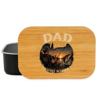Dad Time Fishing Shirt – Sunset Catch Design - Lunch Box - black - Front