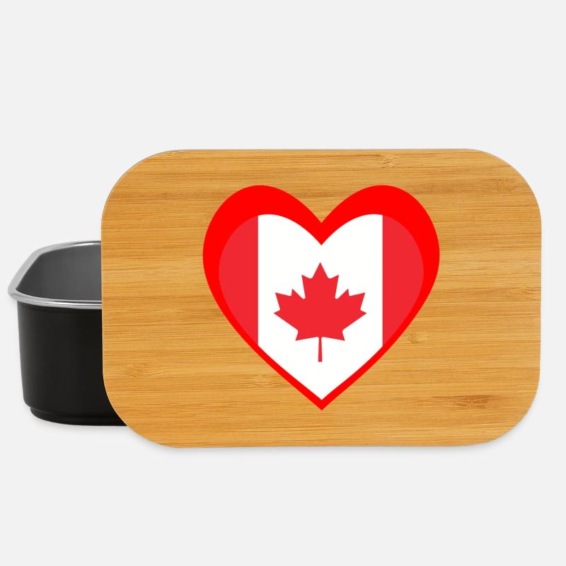 Red Maple Heart – True Canadian Pride - Lunch Box - black