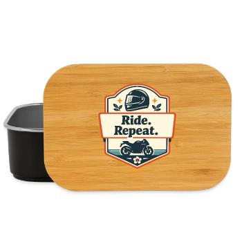 Ride. Repeat. Motorcycle Statement - Lunch Box - black - Front