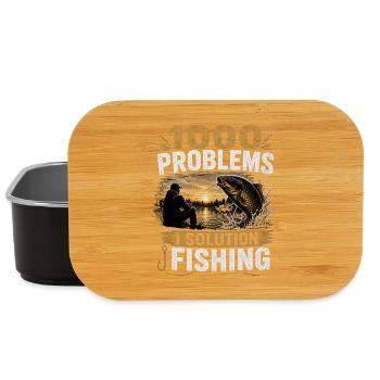 1000 Problems 1 Solution Carp Fishing Design - Lunch Box - black - Front