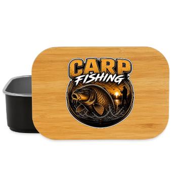 Carp Fishing Sunset – Big Carp Angler Design - Lunch Box - black - Front