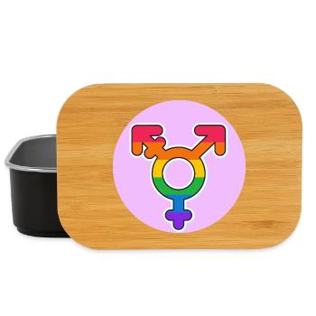 Transgender Pride Rainbow Symbol - Lunch Box - black - Front