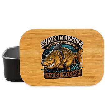 Hai in Verkleidung – Trust No Carp Lustiges Design - Lunch Box - Schwarz - Vorne