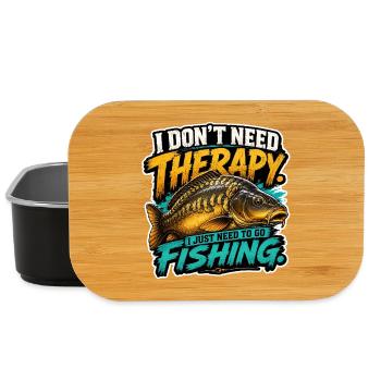 Mirror Carp Fishing Funny Angler Design - Lunch Box - black - Front