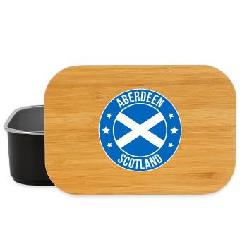 Aberdeen Scotland Circular Flag Emblem - Lunch Box - black - Front