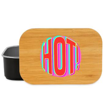 Neon Hot Retro Schriftzug - Lunch Box - Schwarz - Vorne