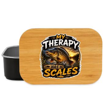 My Therapy Has Scales Carp Fishing - Lunch Box - black - Front