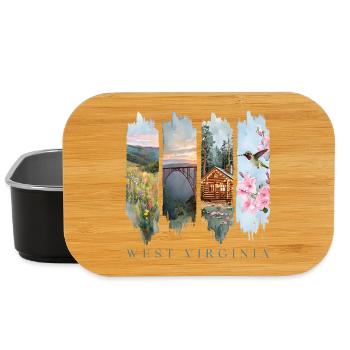 West Virginia Travel – Wild & Wonderful Hills - Lunch Box - Schwarz - Vorne