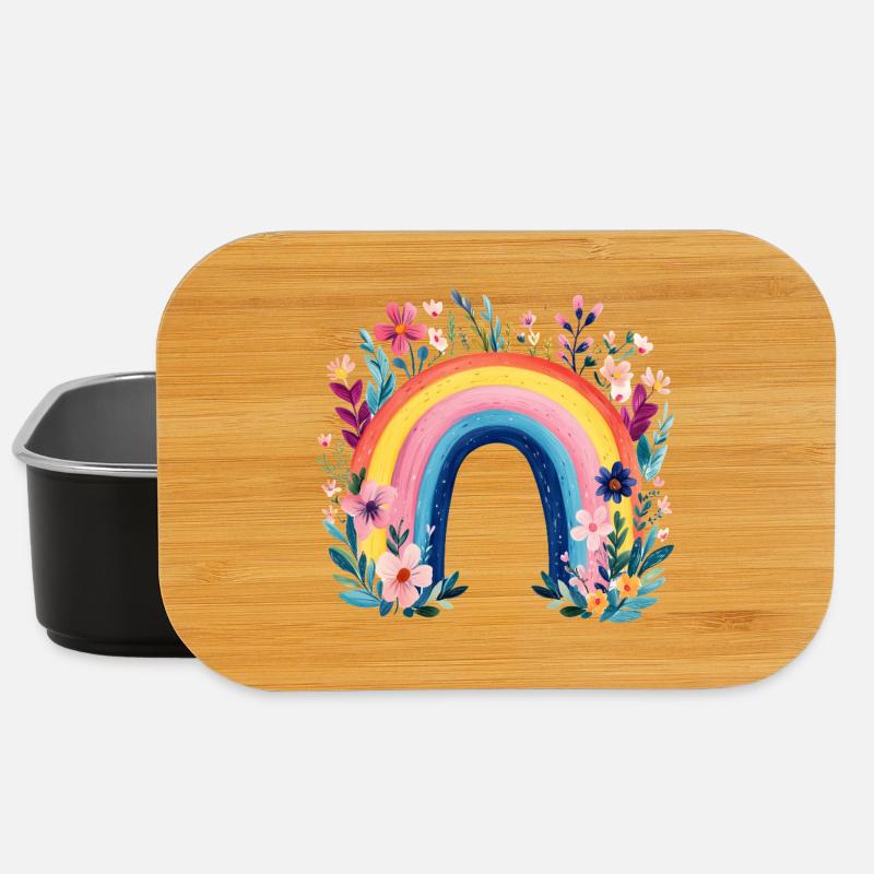 Magnifique arc-en-ciel - Boîte à goûter - noir