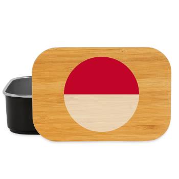 Indonesische Flagge - Lunch Box - Schwarz - Vorne