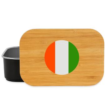 Round Irish flag - Lunch Box - black - Front