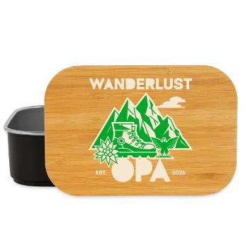 Wanderlust Opa 2026 Wandern Berge Rentner Vintage  - Lunch Box - Schwarz - Vorne