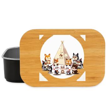 Animal Campfire Round - Lunch Box - black - Front