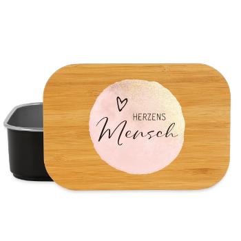 Herzensmensch - Lunch Box - Schwarz - Vorne