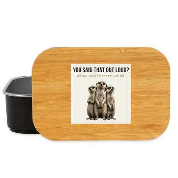 You Said That Out Loud Funny Meerkat - Lunch Box - Schwarz - Vorne