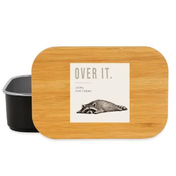 Over It Funny Raccoon - Lunch Box - Schwarz - Vorne