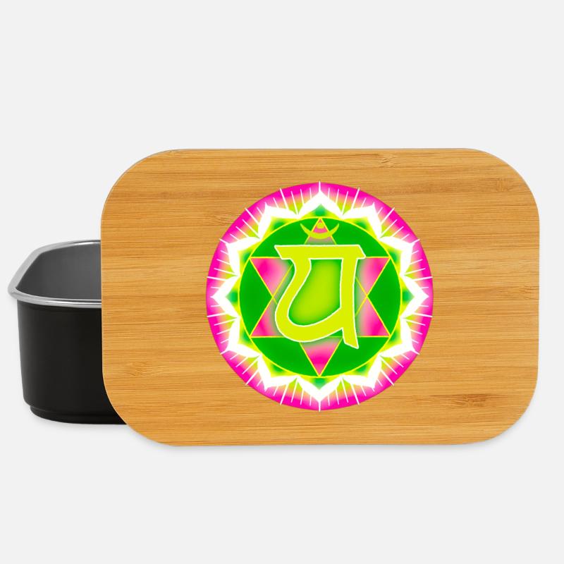 Heart Chakra Anahata - Lunch Box - black