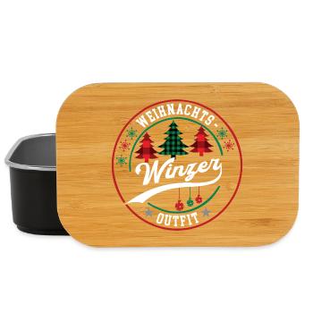 Winzer Weihnachten Kollege Winzerei Weinanbau  - Lunch Box - Schwarz - Vorne