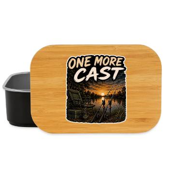 One More Cast Sunset Carp Fishing Design - Lunch Box - black - Front