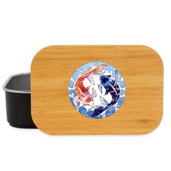 Koi YinYang Kreisdesign - Lunch Box - Schwarz - Vorne
