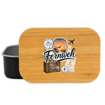 Fernweh - Reise - Abenteuer - Lunch Box - Schwarz - Vorne