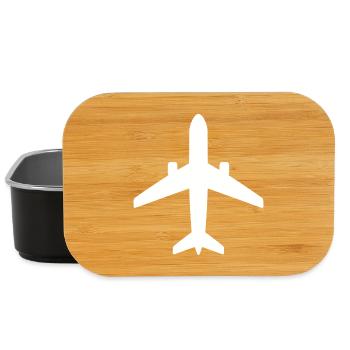 airplane - Lunch Box - black - Front