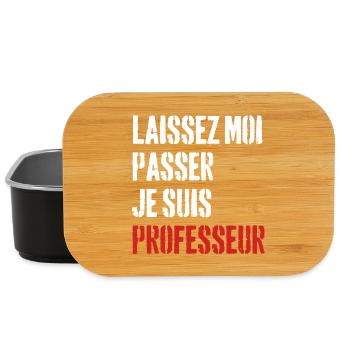 Laissez-Moi passer, je suis professeur - Boîte à goûter - noir - Devant