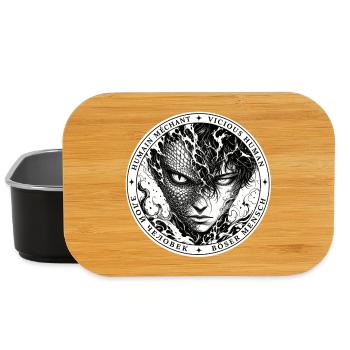 Dualité Dragon-Humain méchant badge noir - Boîte à goûter - noir - Devant