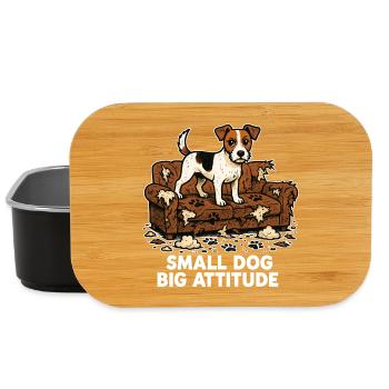 Jack Russell: Small Dog. Big Attitude. Comic - Lunch Box - black - Front