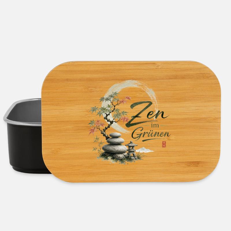 Zen im Grünen - Lunch Box - Schwarz