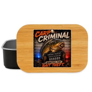 Carp Fishing Criminal Wanted For Bait Theft  - Lunch Box - black - Front