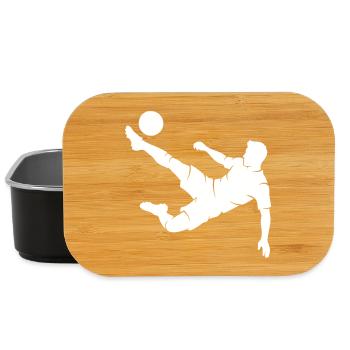 Fussballer Fallrückzieher Silhouette - Lunch Box - Schwarz - Vorne