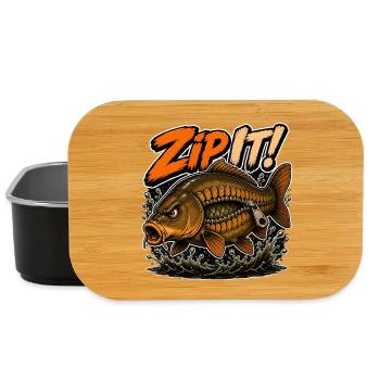 Halt die Klappe! Karpfenfischen-Design - Lunch Box - Schwarz - Vorne