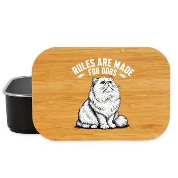 Les règles sont faites pour les chiens – Proud Cat - Boîte à goûter - noir - Devant