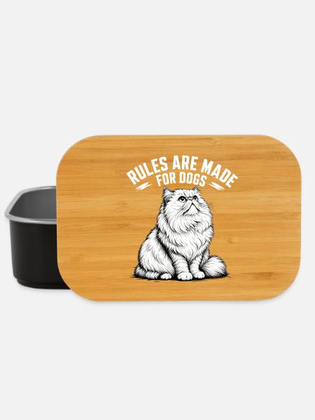 Rules Are Made For Dogs – Proud Cat - Lunch Box - black