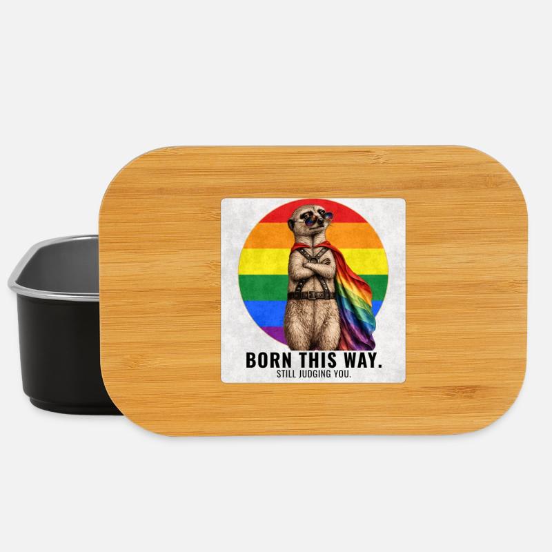 Born This Way Funny LGBTQ Pride Design - Lunch Box - Schwarz