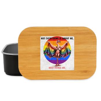 Funny Pride Flamingo LGBTQ Design - Lunch Box - black - Front