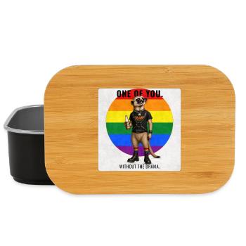 Funny Gay Pride Meerkat Design - Lunch Box - Schwarz - Vorne