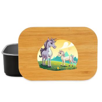 Einhörner am Sonnenfeld - Lunch Box - Schwarz - Vorne