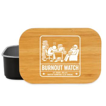 Surveillance Burnout : reposez-vous au lieu du stress - Boîte à goûter - noir - Devant