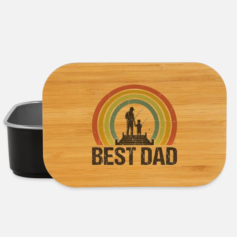 Bester Vaterfischer - Lunch Box - Schwarz