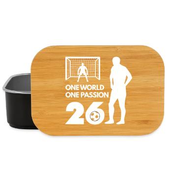 One Love One Passion Fußball Soccer - Lunch Box - black - Front
