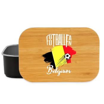 Fussball Fan Belgien - Lunch Box - Schwarz - Vorne
