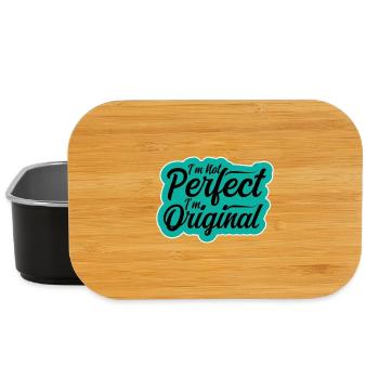 Ich bin nicht perfekt, ich bin original - Lunch Box - Schwarz - Vorne