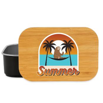Summer Faultier - Lunch Box - Schwarz - Vorne