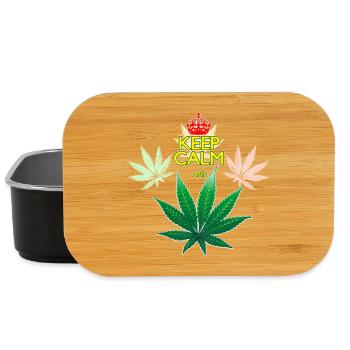 Keep Calm and Cannabis Leaf - Lunch Box - black - Front