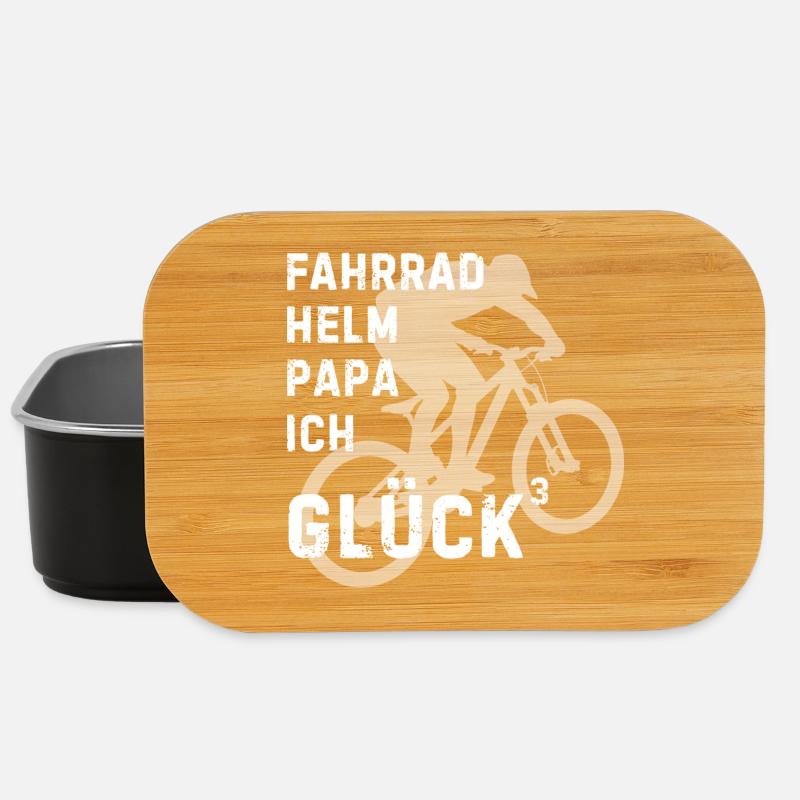 Radfahrer Silhouette Spruch - Lunch Box - Schwarz