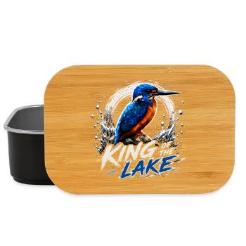 King Of The Lake Kingfisher Design - Lunch Box - black - Front