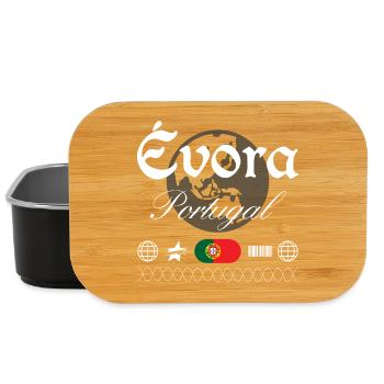 Évora Portugal Streetwear Reise Souvenir - Lunch Box - Schwarz - Vorne